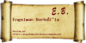 Engelman Borbála névjegykártya