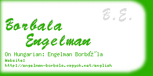 borbala engelman business card